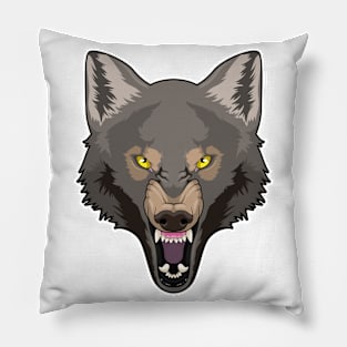 Angry Wolf Pillow