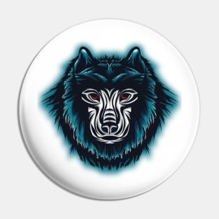 Wolf Head Mascot Style Pin