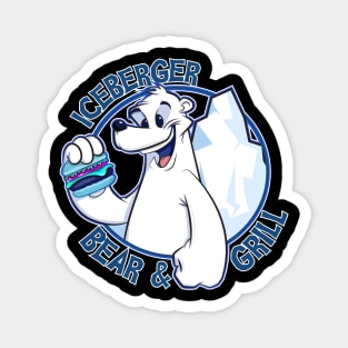 Iceberger bear and grill logo Magnet