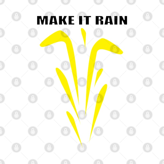 Make it Rain - Watersports Tshirt blk by kinketees