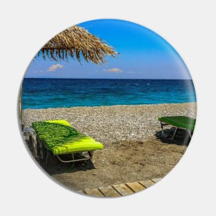 Greek Beach Life Pin