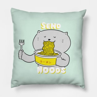 Send Noods Cute Cat Pillow