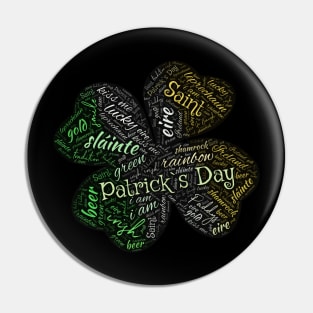 St. Patricks Day Word Art shamrock irish flag color Pin