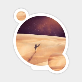 Dune, Arrakis With Two Moons, Minimalist Movie Design Magnet