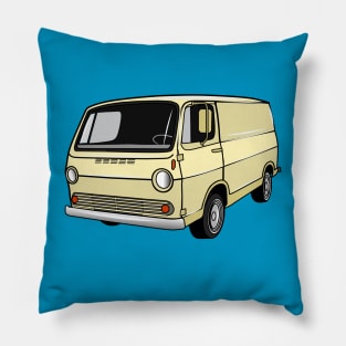 Classic van cartoon illustration Pillow