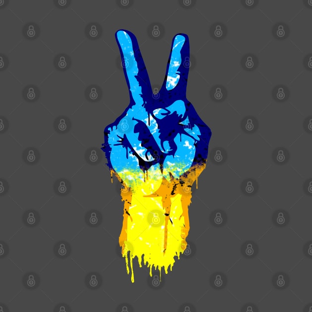 Victory Hand Slava Ukraini by Scar