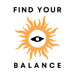 Find Your Balance Design (Third Eye + Sun) T-Shirt