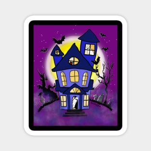 Ghost Haunted House Magnet