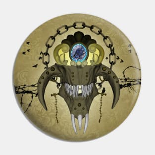 Awesome fantasy skull Pin