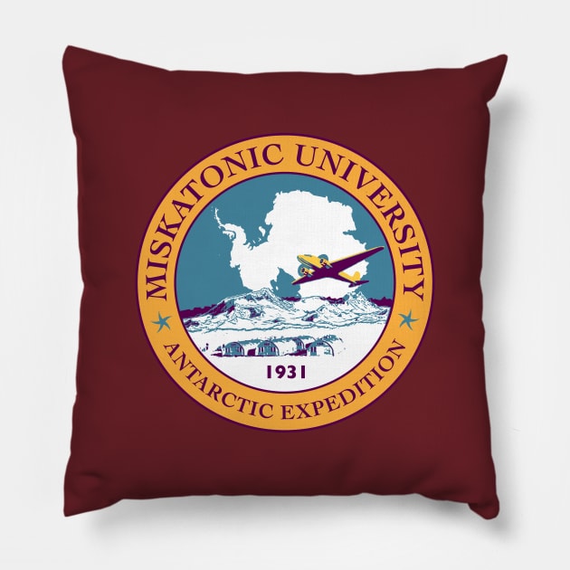 Miskatonic University Antarctic Expedition 1931 Pillow by Miskatonic