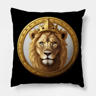 Regal Lion with Crown no.12 Pillow