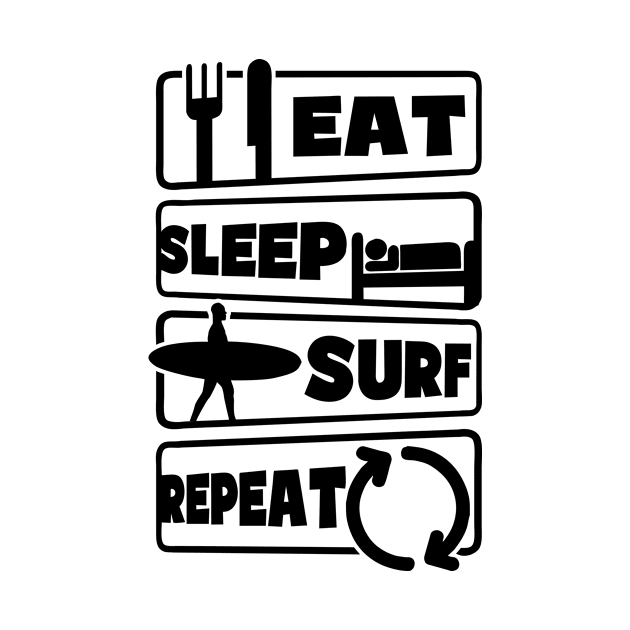 Surfer Shirt | Eat Sleep Repeat by Gawkclothing