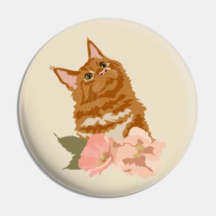 Ginger Orange Cat Pin