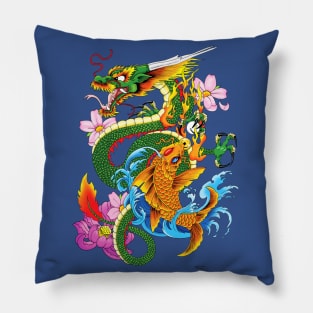 Dragon & Koi Pillow