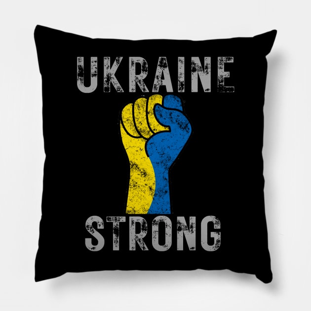 Ukraine Strong Pillow by WearablePSA