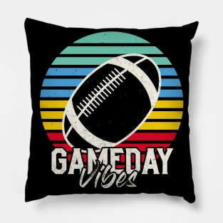 Gameday Vibes American Football Lover retro Pillow