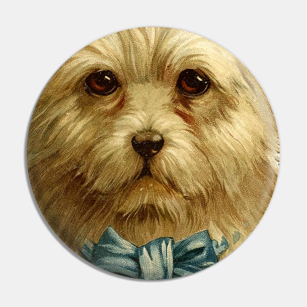 Cute Vintage Dog Illustration / Dog Lover Gift Pin by DankFutura