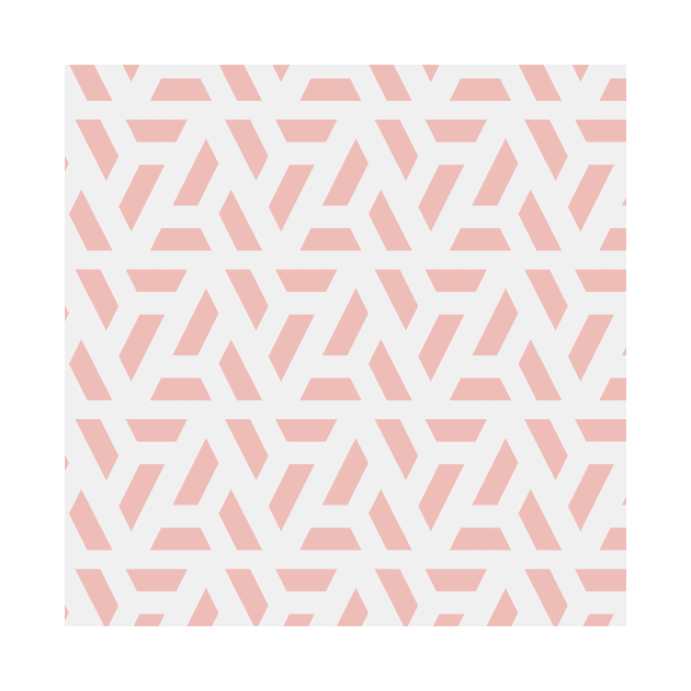 Modern Pink Triangles Pattern by Hex Decor