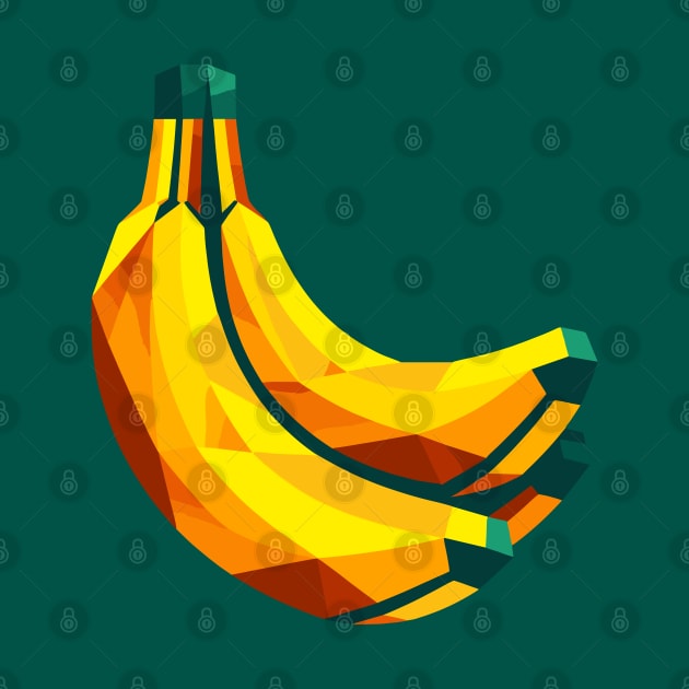 Abstract Geometric Banana - Color Design by AmandaOlsenDesigns