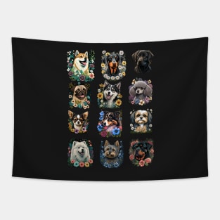 Twelve Canine Breeds For Dog Lovers Tapestry