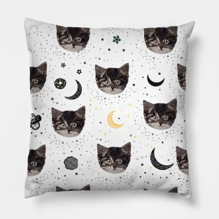 Cute cats and space pattern Pillow