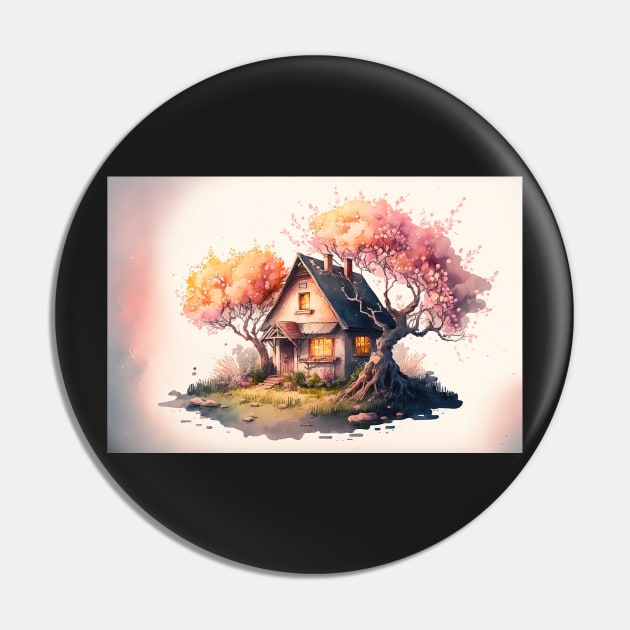 Peach Tree Cottage Pin by Abili-Tees