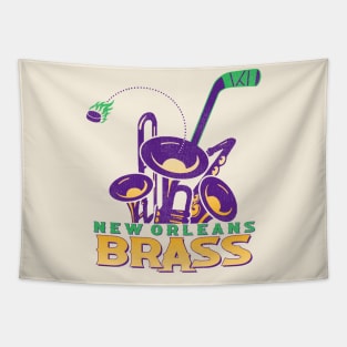 Defunct New Orleans Brass Hockey Team Tapestry