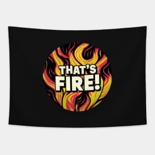 That's Fire! || Abstract Fire Circle || Vector Art Flames Tapestry