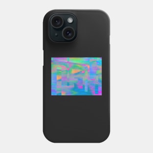 Vaporwave Cyberpunk Rainbow Pixel Glitch Art Pattern Phone Case