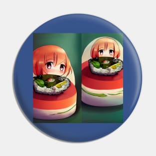 Kawaii Anime Sushi Pin