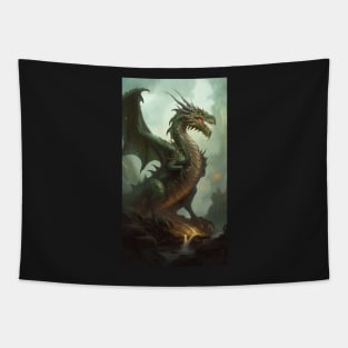 Ancient Green Dragon Tapestry