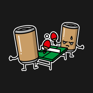 Funny Beer Pong, Beer cans playing table Tennis Ping-Pong T-Shirt