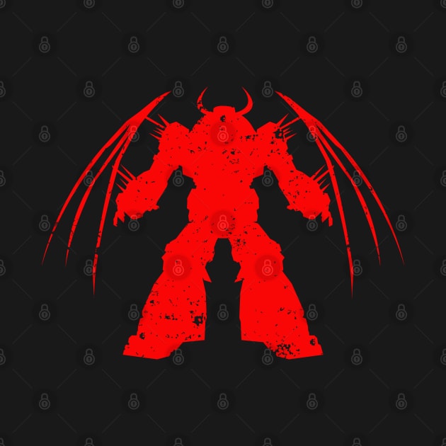 Robot silhouette  (Red) by Illustratorator