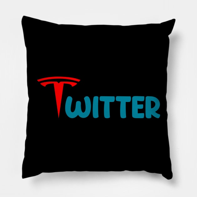 Elon musk buys twitter Pillow by Movielovermax