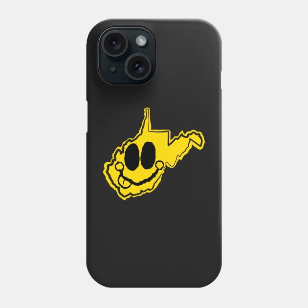 West Virginia Happy Face with tongue sticking out Phone Case by pelagio