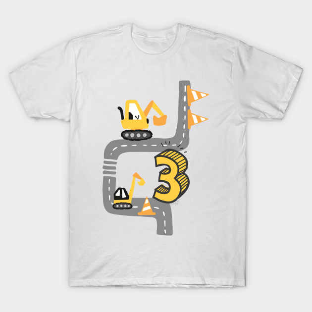 Discover three year old excavator birthday outfit for cool guys - Excavator - T-Shirt