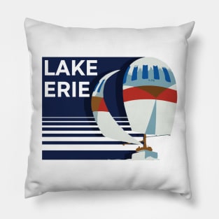 Lake Erie Boat Design Pillow