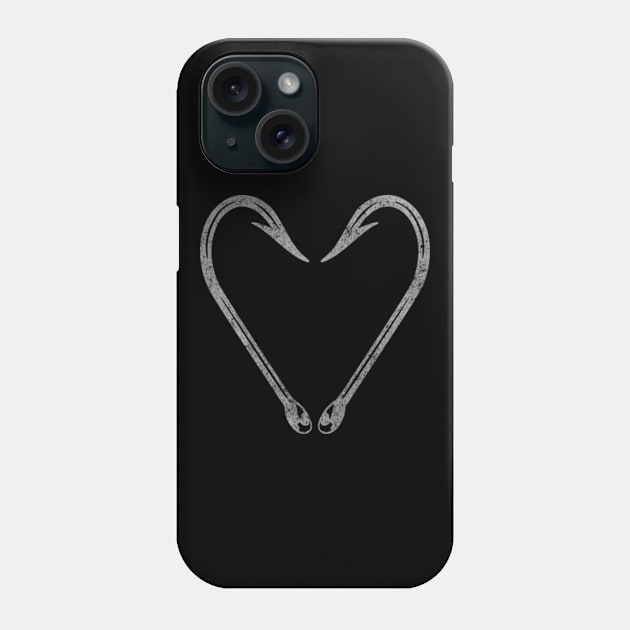 Love Fishing - Fish Hooks Heart Phone Case by deadright