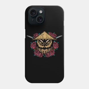 Samurai owl Phone Case