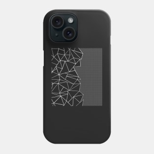 Abstract Outline Grid New Black Phone Case