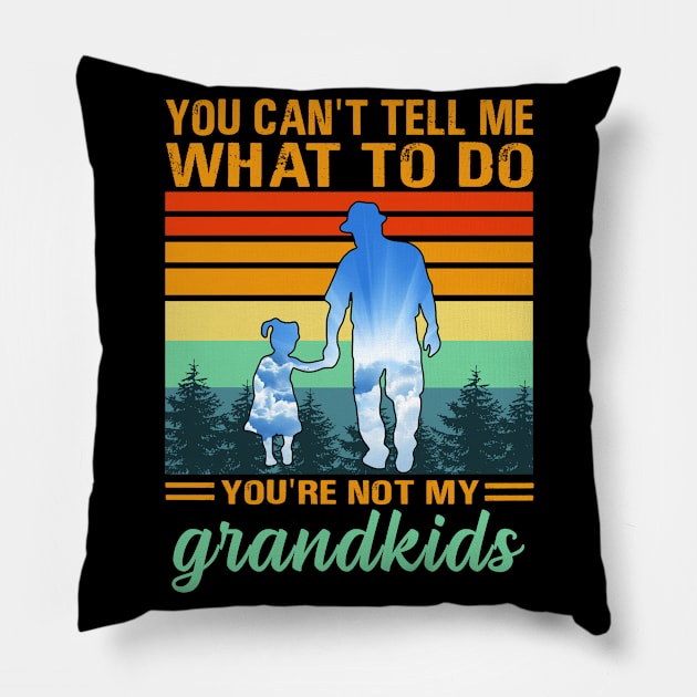 you can't tell me what to do you're not my grandkids Pillow by binnacleenta