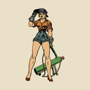 Welder Pin up Girl T-Shirt