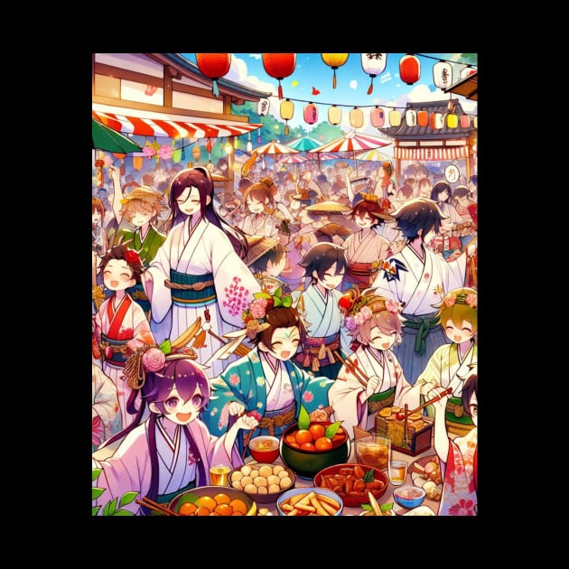 Japanese Landscape - Anime Style Traditional Festival by AnimeVision