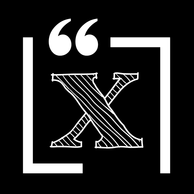 Letter X: Monogram Initial letter x by EightBats