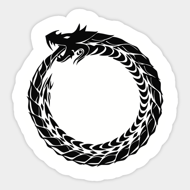 Ouroboros Eternal Serpant or Snake - Symbolism - Sticker