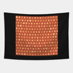 Watercolor dot to dot in orange and cream Tapestry