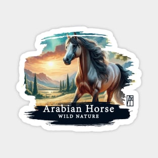 Arabian Horse - WILD NATURE - HORSE -12 Magnet