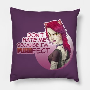 Alt-Fashion Cat Girl (purrfect vs.) Pillow