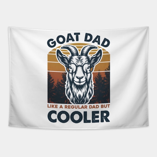 Goat Like A Regular Dad But Cooler Tapestry by Buleskulls 