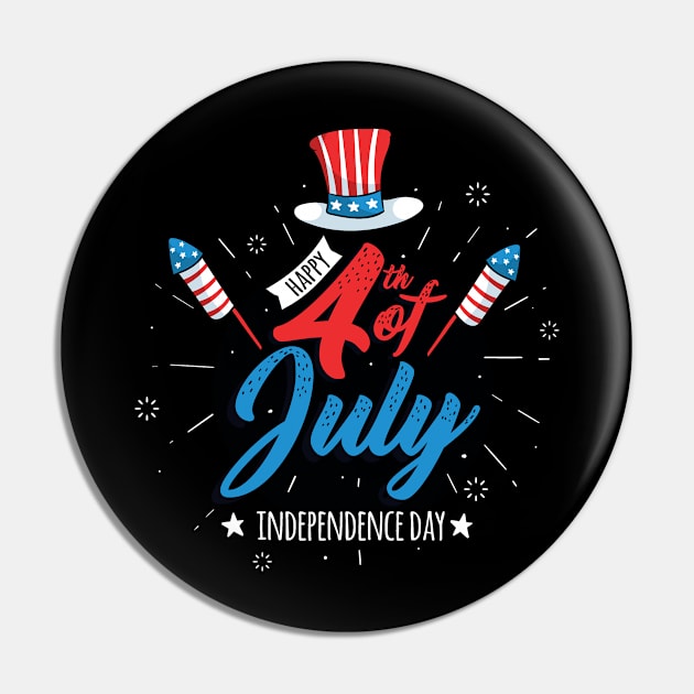 4th Of July Pin by STARK Printing